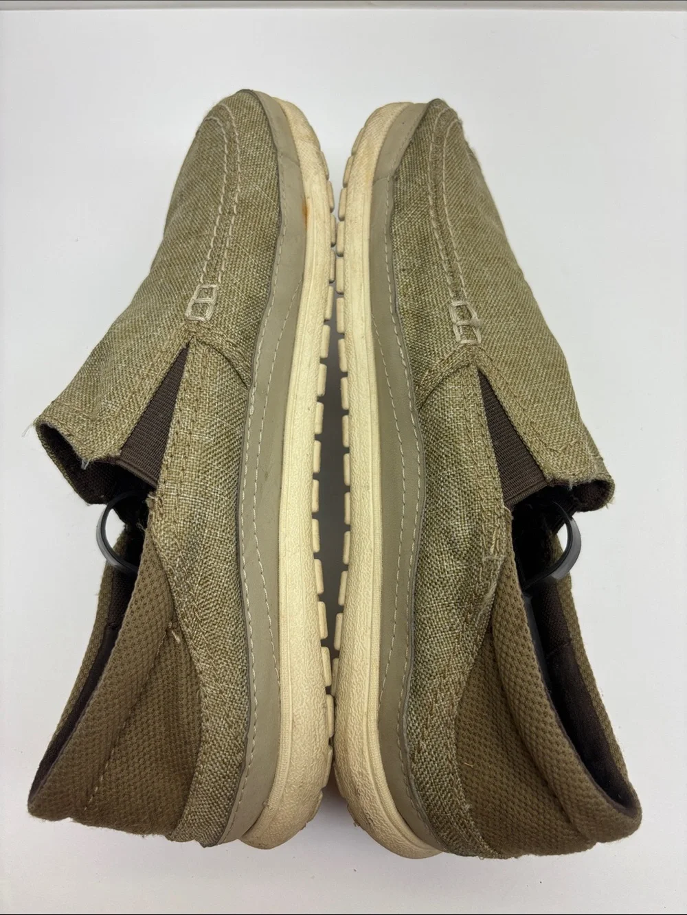 Crocs Men's Slip-On Casual Canvas Shoes in Olive Green, SZ 8